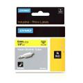 Dymo heat shrink tube noir sur jaune (18052 / S0718270), 6mm