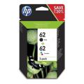 HP cartouche d'impression noir / couleur (N9J71AE / 62) (Double Pack, multipack)