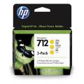 HP cartouche d'impression jaune (3ED79A / 712) (multipack)